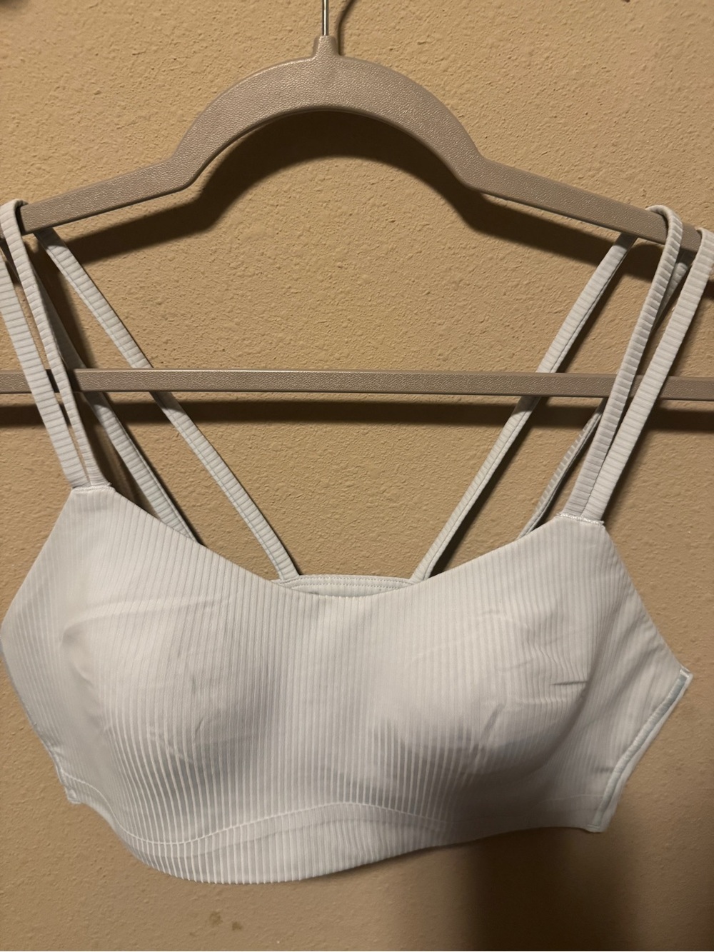 Light Blue Lululemon Ribbed Strappy Bralette - Women Intimates